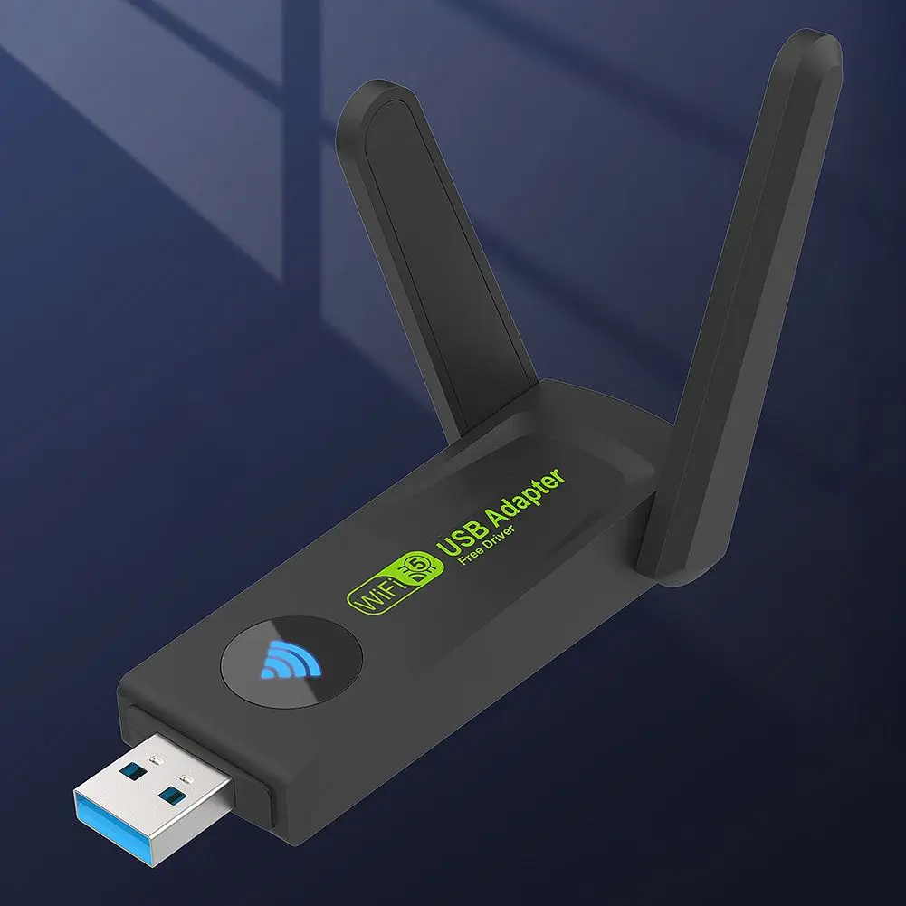 อะแดปเตอร์3.0 WiFi USB 600Mbps ตัวรับสัญญาณการ์ดเครือข่าย dongle Wi-Fi ไร้สาย2.4G/5GHz สำหรับคอมพิวเตอร์ตั้งโต๊ะแล็ปท็อป