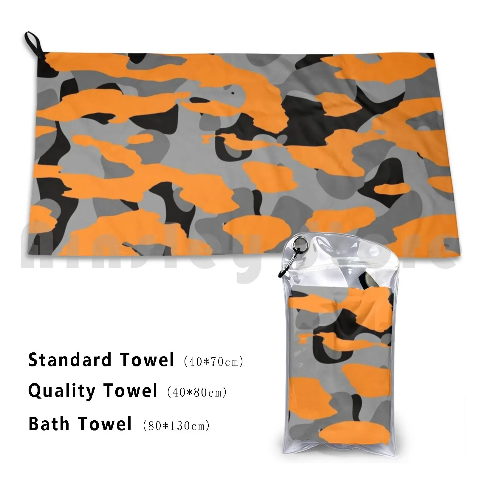 

Orange Camo Custom Towel Bath Towel Camouflage Orange Hunting Hunter For Women For Her For Girls For Men