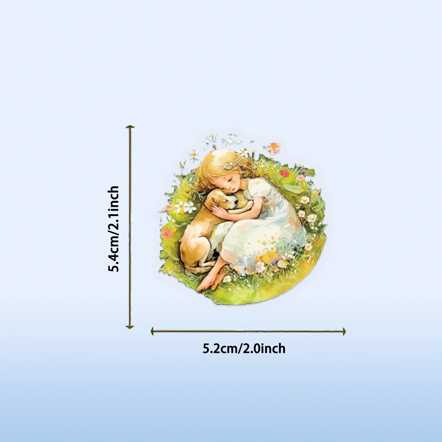 50PCS Fairy Tale Princess Transparent PET Decorative Stickers Set DIY Laptop Water Cup Decorative Stickers