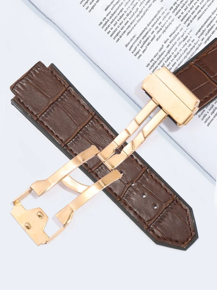 For Hublot Big Bang Series Genuine Leather Watch Strap Watch Wrist Bracelet Watch accessories 26mm-19mm Men Women Watchband