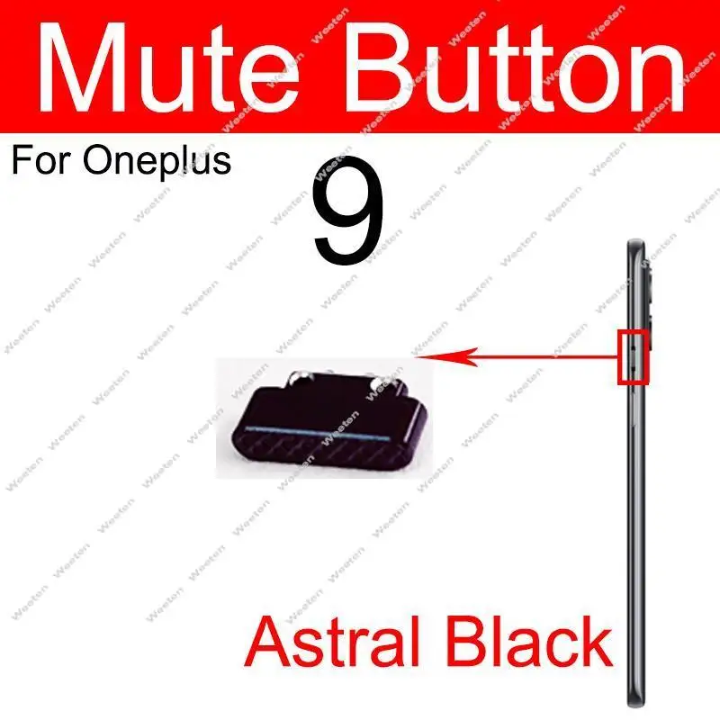 Power Volume Mute Button For OnePlus Oneplue 1+ 9 9 Pro 9R 9RT 5G ON OFF Power Volume Mute Side Keys Parts