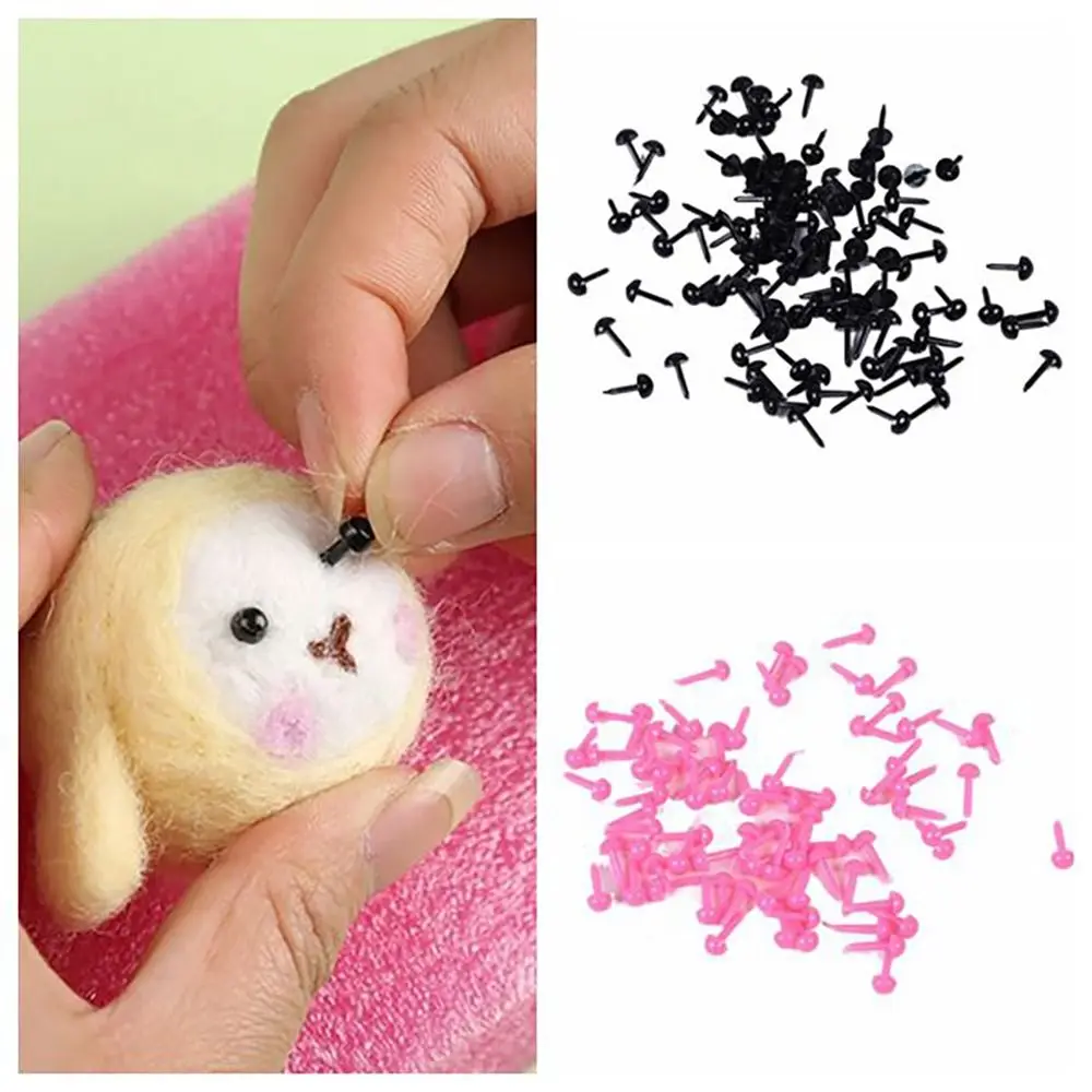 200Pcs 2024 200Pcs Doll Eyes 3/4/5/6 Mm Plastic Mini Safety Eyes DIY Dolls Accessories Needle Felting