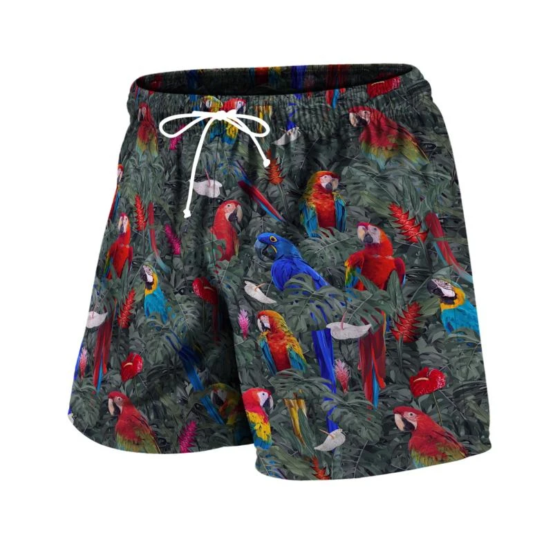 Beach Shorts Fashion 3d Print Animal Parrot Men Summer Sports Swimming And Surfing Beach Trousers Quad Quick Dry Retro Kids Pant