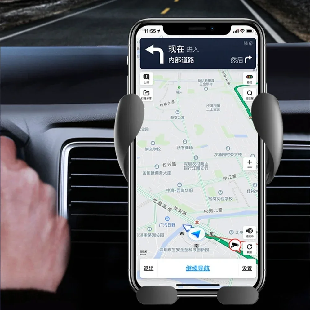 Kreatywny uchwyt samochodowy na telefon w kształcie kreskówki - mocowanie do kratki wentylacyjnej do nawigacji GPS