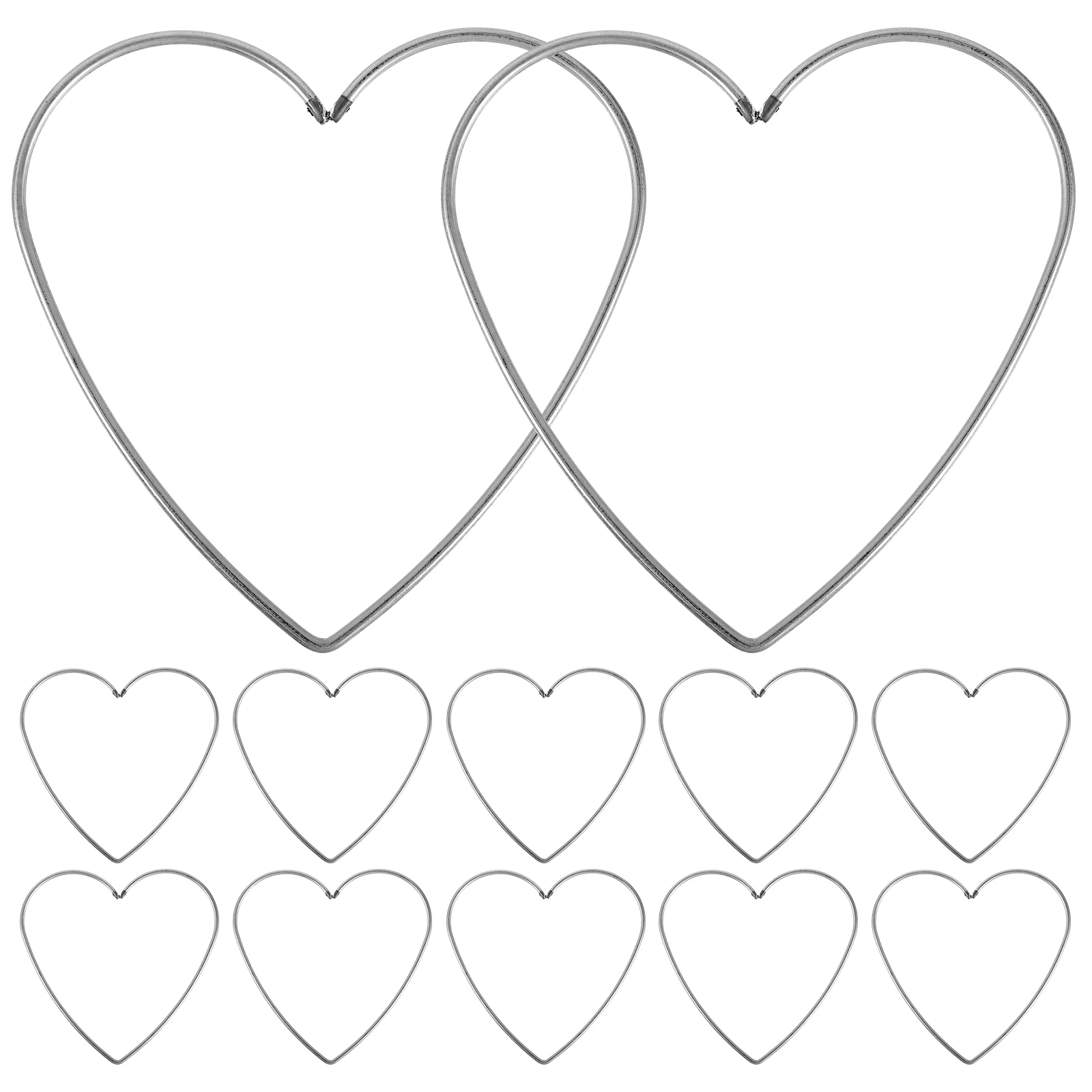 

10pc HeartShaped MetalRings DIY DreamcatcherCrafts SilverColor Sturdy SmoothSurface Hoops HomeDecor WindChimes Hanging