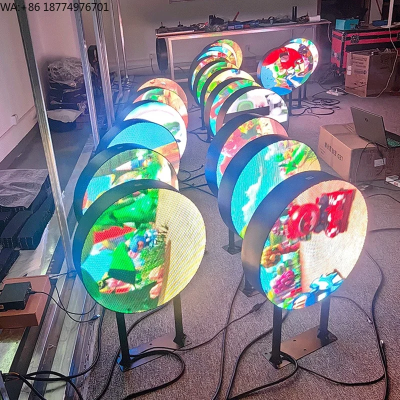 2025 Hot Sale P1.6 P2 2.5 Indoor LED Display Customizable Round Cake Screen Creative Alien Display for Aliens