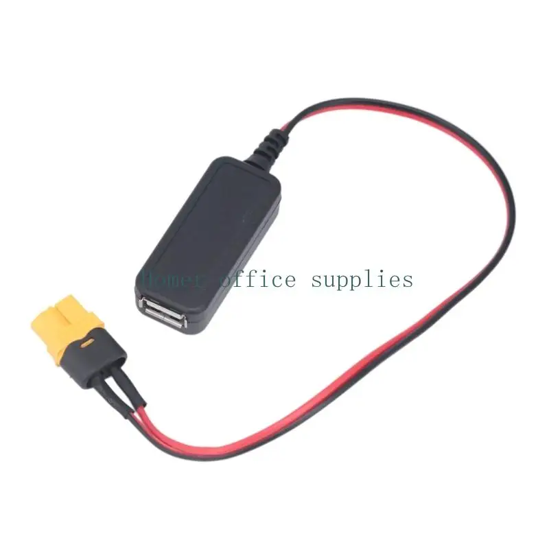 K43B 6-30V Input to 5V USB Cable with Yellow Female Socket Output for Phone