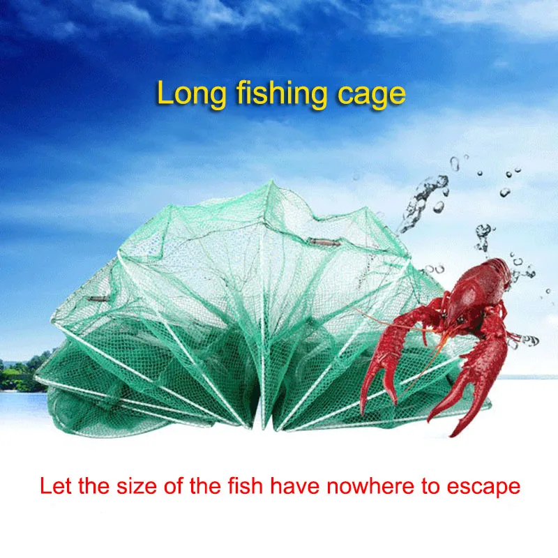 

1pc Shrimp Cage Fishing Net Catcher Trap Foldable Portable For Crab Crayfish Lobster Und Sale Shrimp Cage,fishing Net,catcher