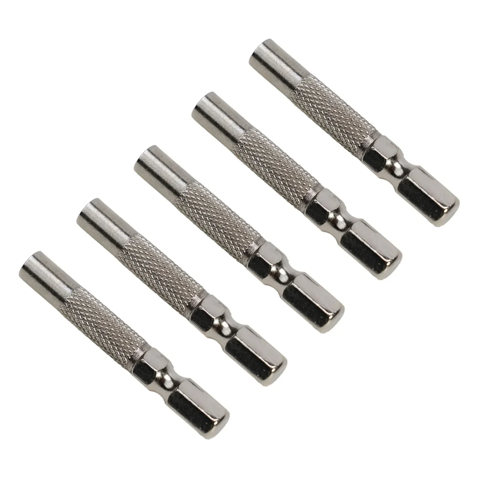 5pcs Hex Shank 6.35mm Insert Bit Adapter To 4mm Electric Screwdriver Socket Holder Micro Bit Adapter Magnetic Holder Tools