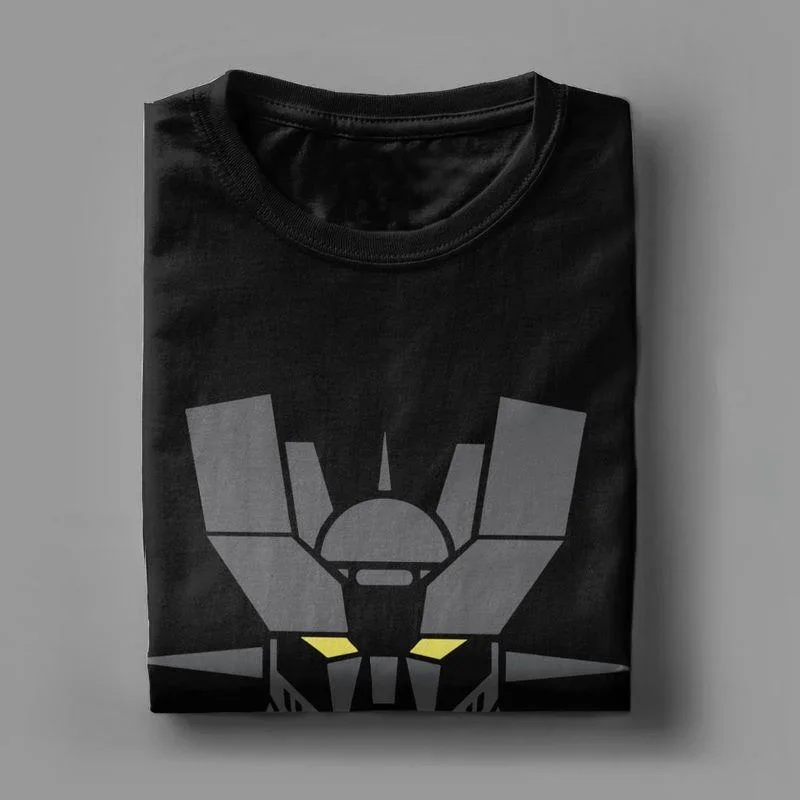 Men's T-Shirt Mazinger Z Dark Robot Vintage Pure  Tees Stylish Chic T Shirts Crewneck Clothing