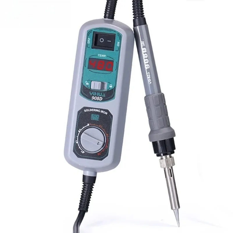 YIHUA 908D Electric Soldering Iron Temperature Adjustable Soldering Iron Station LED Digital Display Portable Welding Tools Kit
