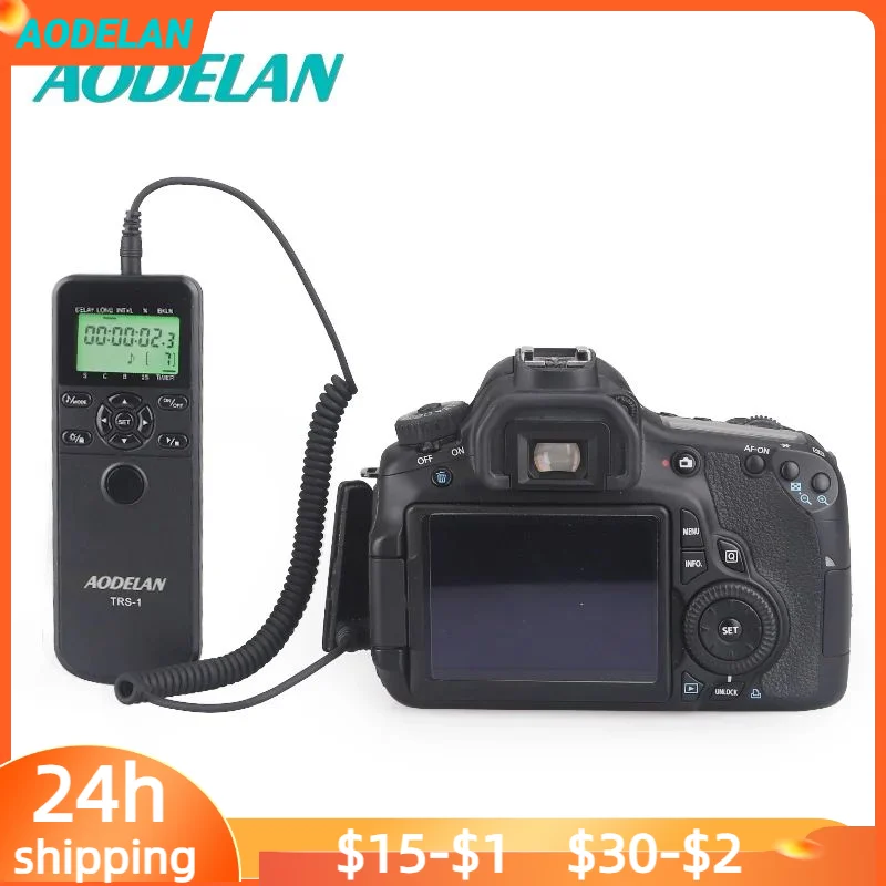 AODELAN Time Lapse Intervalometer Timer Remote Control Shutter Release for Canon Nikon Sony Panasonic Olympus Fijifilm Contax