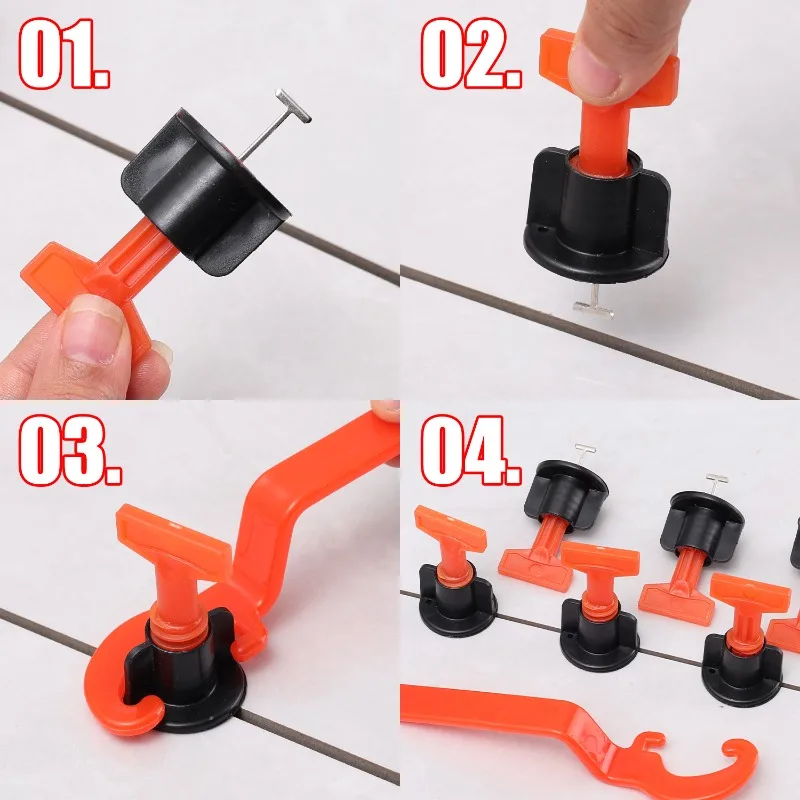 Floor Tile Leveling System Clip Adjustable Ceramic Tile Spacer Porcelain Ceramic Leveler Kit Construction Level Wall Tile Laying