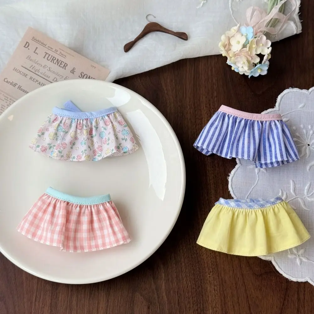 

Fashion Doll Lovely Princess Dresses Cute Handmade Cotton Doll Dresses Skirt 7 Colors Floral Printed for 10~17cm Dolls