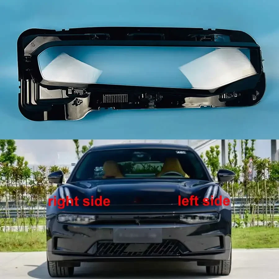 

For Zeekr 001 2021 2022 2023 Headlamp Cover Headlight Transparent Lens Lamp Shell Masks Plexiglass Replace Original Lampshade