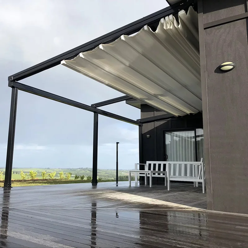 في الهواء الطلق الألومنيوم للطي فناء شرفة خارج 3X6M جناح الطنف الخيام أكشاك العريشة غرفة الشمس باب المظلة المراقبة