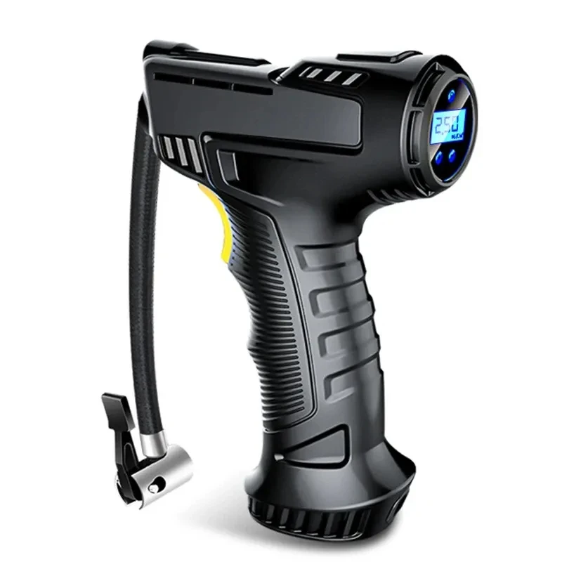 Compresseur d'air pour voiture, rechargeable automatique sans fil/avec fil, gonfleur de pneus numérique portable, pompe à air pour voiture et vélo
