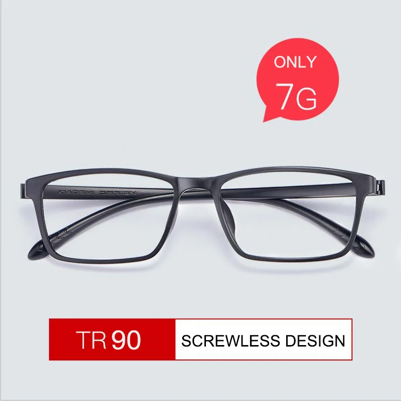 TR90 Screwless & Non-Metallic Anti Blue Light Reading Glasses,Men Women Square Ultralight Eyeglasses Black Grey Clear RX1X2