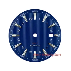 33.2mm GMT Watch Dial Parts AT 150M Sailboat Splint Texture For Mingzhu DG3804 Blue Luminous Black/Blue/White Wristwatch Plate