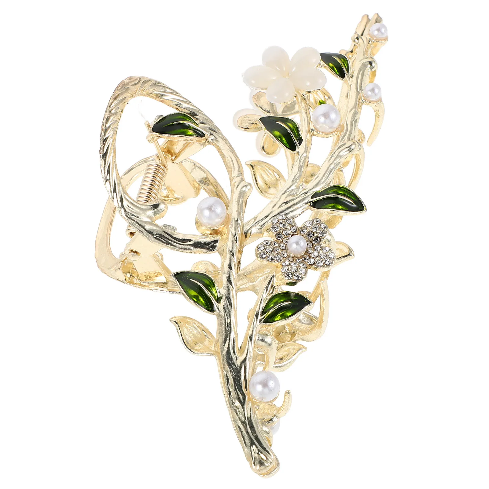 Elegant Floral Metal Hair Claw Clip Non-Slip Design for Women Versatile Hair Styling Accessory Perfect for Daily Outings and