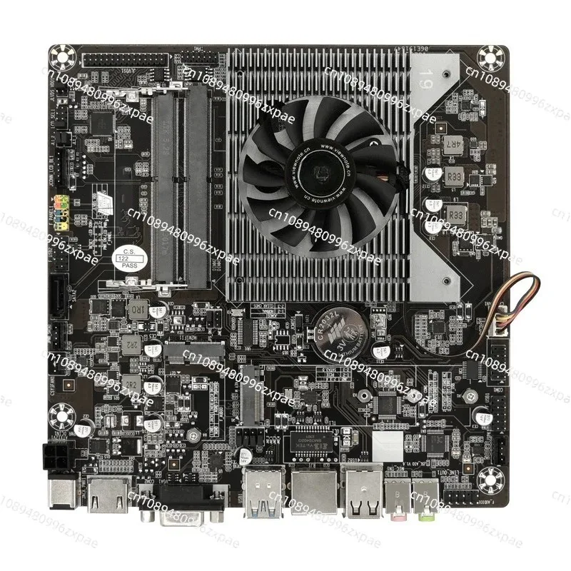 N5095 Quad-Core Thin-ITX Motherboard, Mini PC Board for All-in-One Computer, Home Office Desktop System