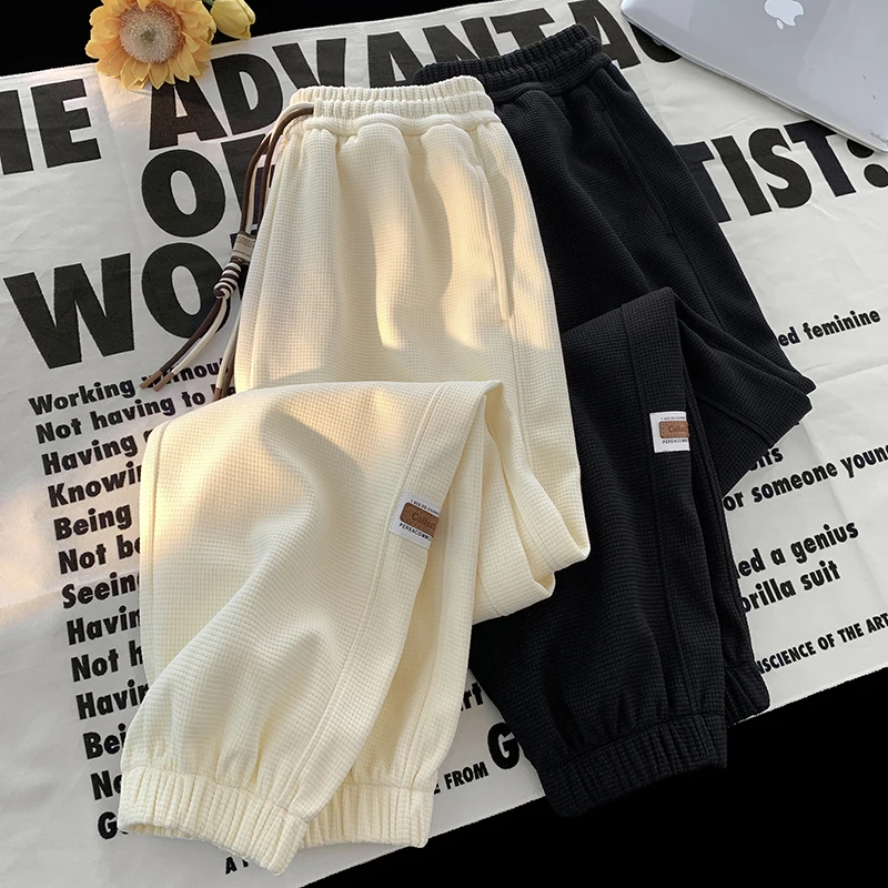 

Spring Autumn Men's Loose Fit Sports Casual Pants Big Size Youthful Trendy Brand Teenage Casual Trousers Faionable Streetwear