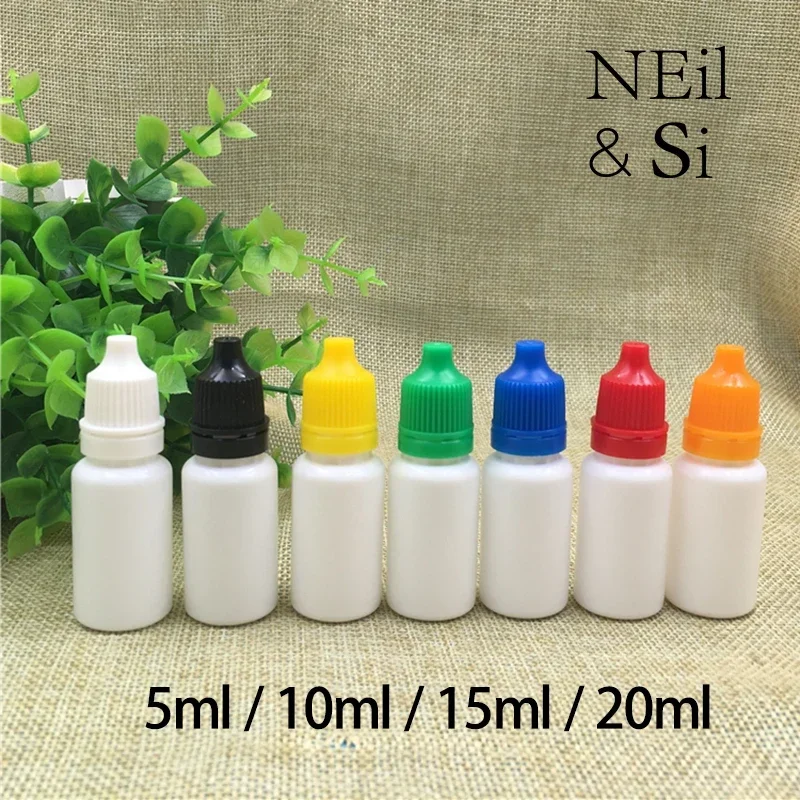 5ml 10ml 15ml 20ml White Eye Drop Plastic Bottle Medicinal Water Cosmetic Liquid Dropping Container Light Avoid Squeeze Bottle