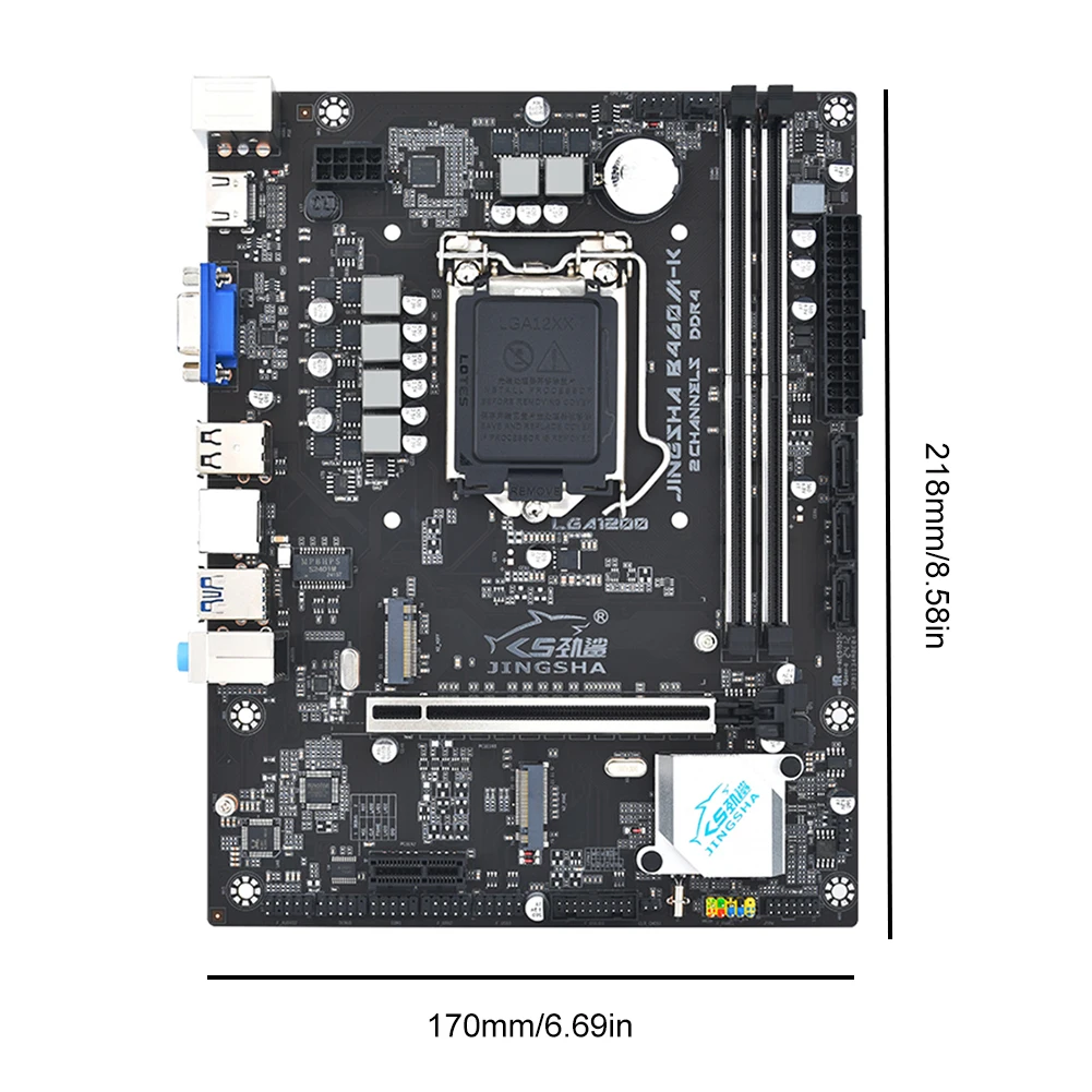 Imagem -06 - Placa-mãe Placa-mãe Lga1200 x Ddr4 64gb Sata 3.0 Usb 2.0 Nvme Ngff M.2 Suporte Core i3 i5 i7 i9 10 ° Processador B460m-k