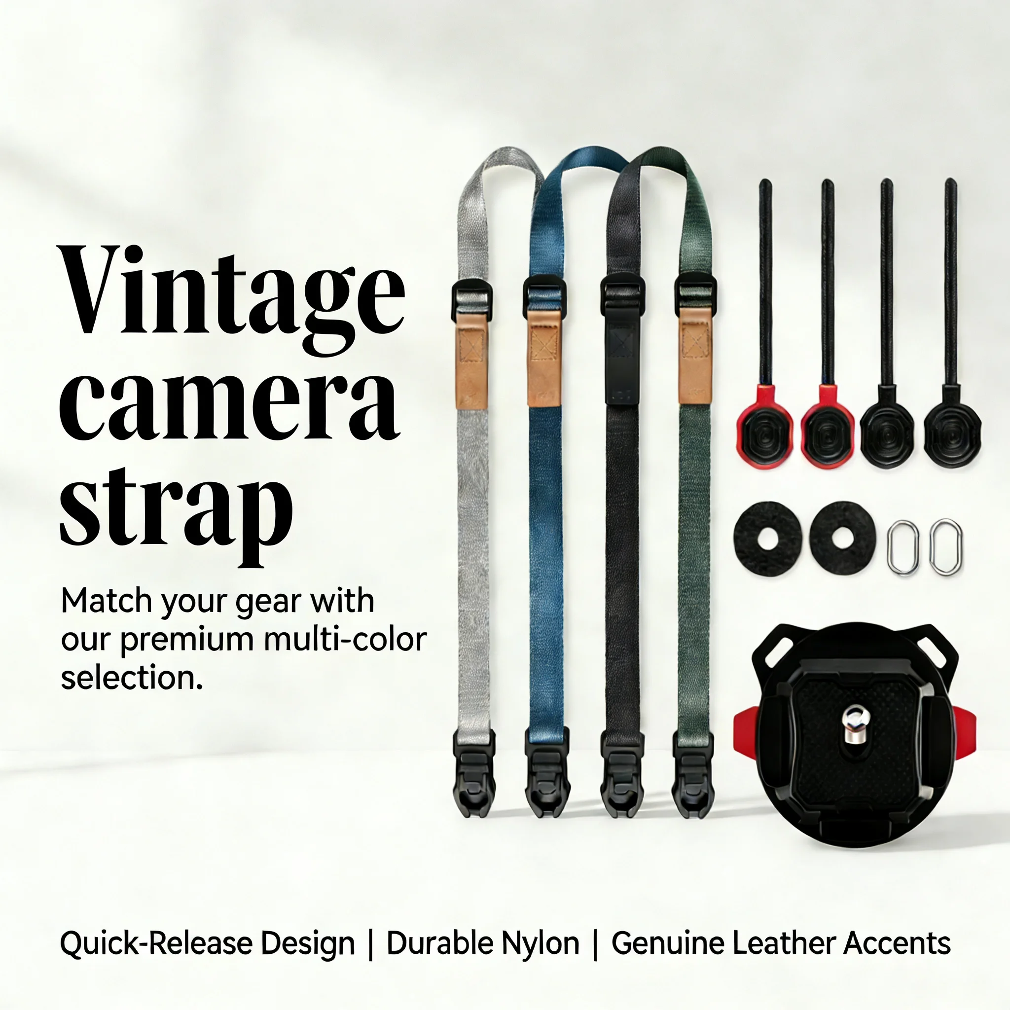 Camera Strap Suitable for Canon Sony Fuji Mirrorless Nikon R50 R100 X100vi Z50 ZFC Quick Release Shoulder Strap PD Accessories