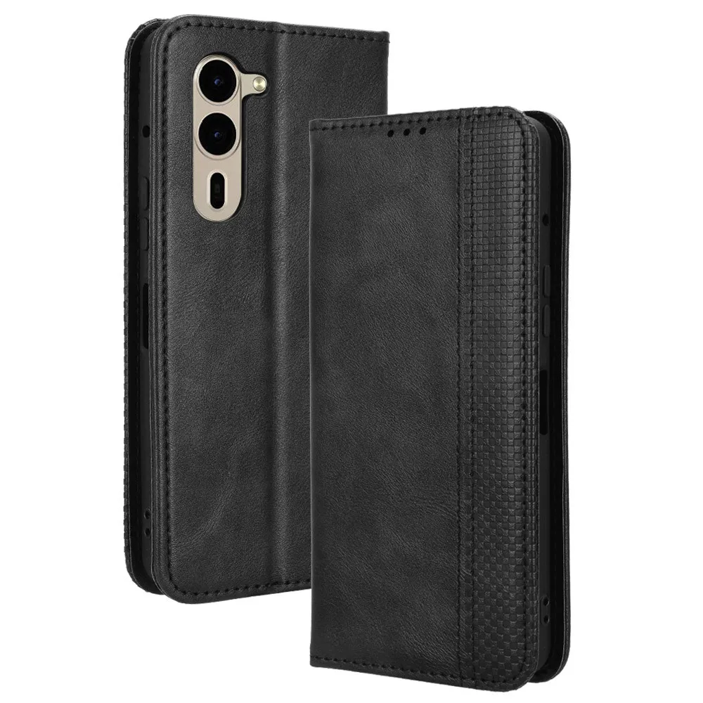 لسهام فوجيتسو WE 2 حافظة فاخرة محفظة من جلد PU حافظة امتزاز مغناطيسي لسهام فوجيتسو WE 2 Plus WE2 أكياس الهاتف