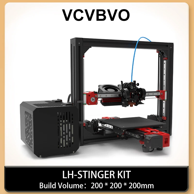 Stampante LH Stinger FDM 3D Printer Printing Size 200x200x200mm 600mm/s High-Speed Auto Leveling 500°C Nozzle PLA-CF/PETG/Wood