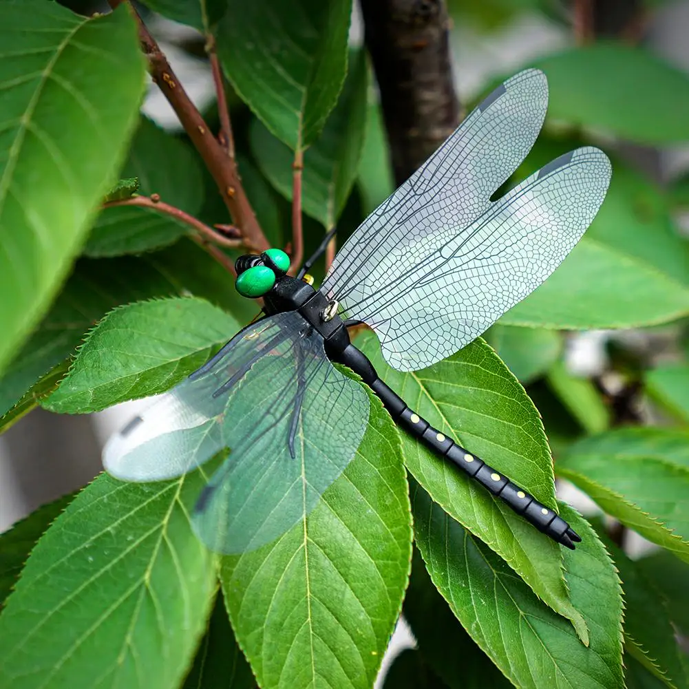 Outdoor Mosquito Repellent Simulation Stick Dragonfly Rope Dragonfly Repellent Artifact Dragonfly Stakes Yard Plant Lawn Decor ﻿