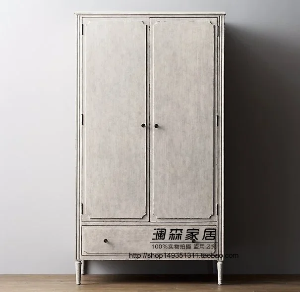 

TAO European French retro furniture American rural pastoral style double door solid wood