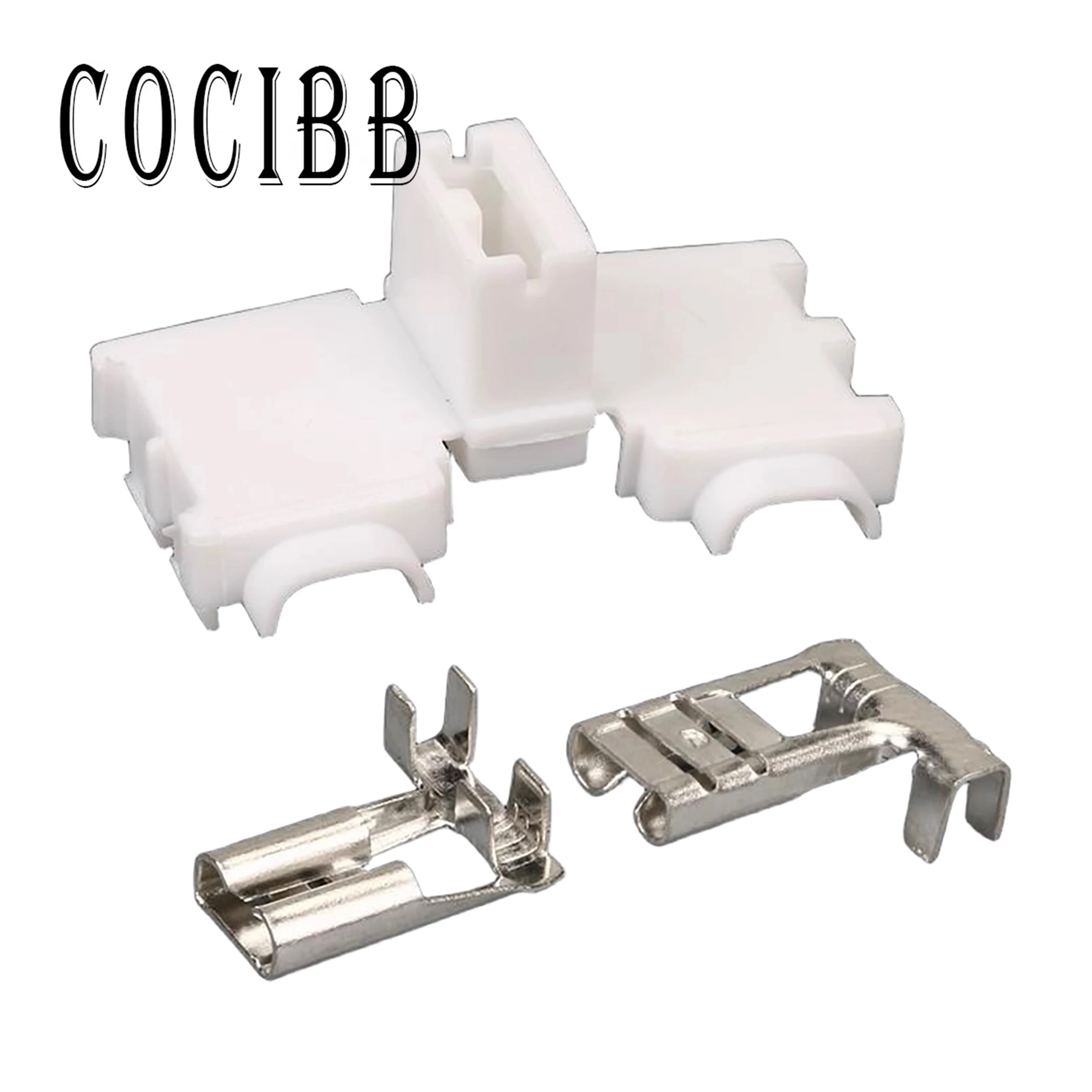 

5 комплектов, 1-контактный 176497-1, автомобильный электрический пружинный нейлоновый разъем с жесткой оболочкой, 6,3 мм, гнездовой разъем автомобильного кабеля