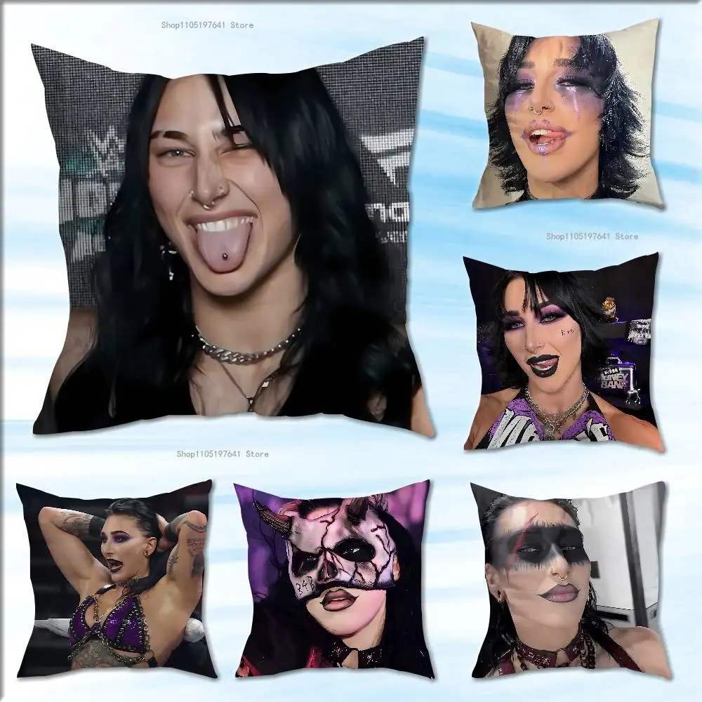 

Cool R-Rhea Ripley Anime Celebrity Merchandise All-Match Printed Pillow Case Sofa Car Office Room Decoration Protector