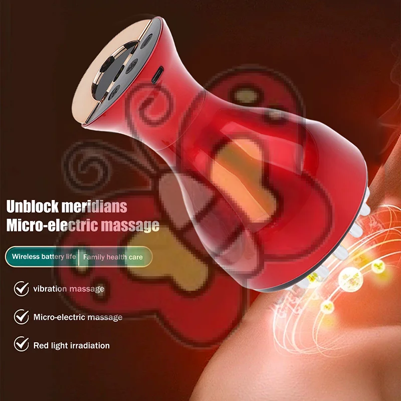 

Electric Meridian Brush Anti Cellulite Gua Sha Body Massager Vibrate Microcurrent Hot Compress Scraping Lymphatic Drainage Care