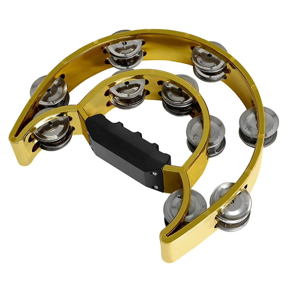 

Sturdy Double Row Tambourine Exquisite ABS Metal Material for Party Classroom Educational Performances