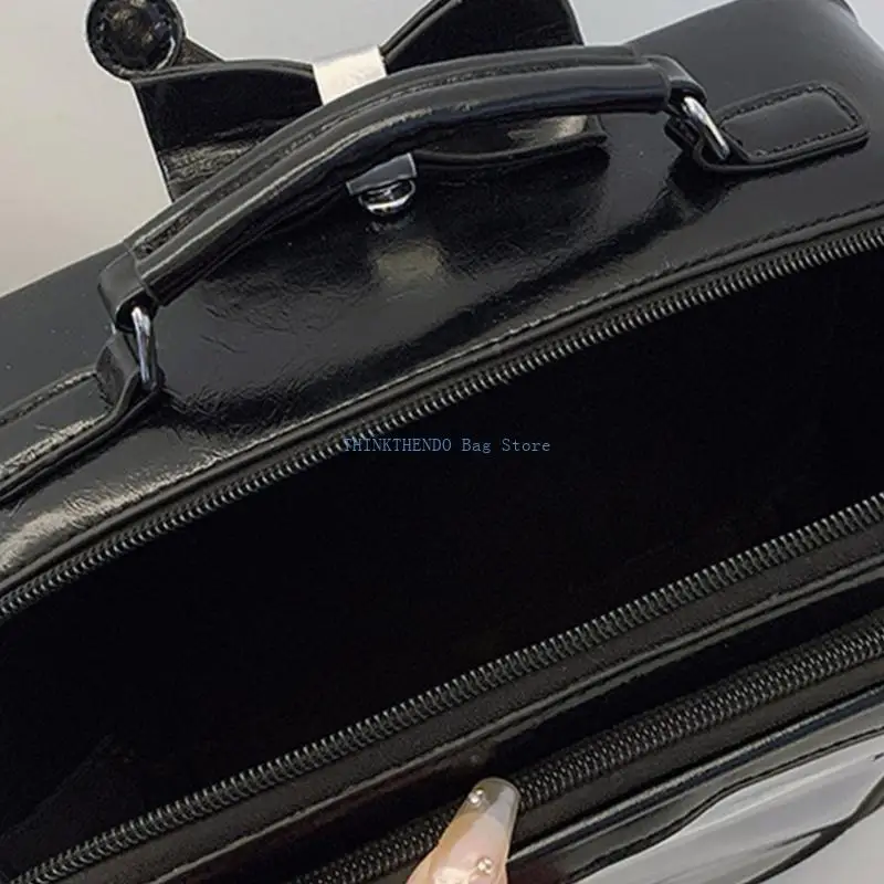 

340D Retro Designs Shoulder Bag See Through Window Backpack Handbag For Trendy Use