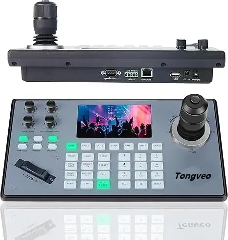 Live Streaming 20X PTZ Conference Camera AI Tracking NDI Camera And 4D Joystick Controller For Church Streaming Broadcast