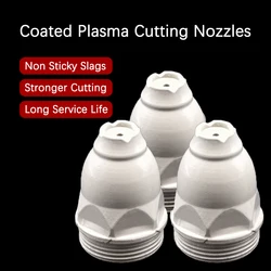 P80 Coated Plasma Cutting Nozzle Non Sticky Slags Plasma Torch Electrode Tips High Temperature Resistant Cutting Torch Tips