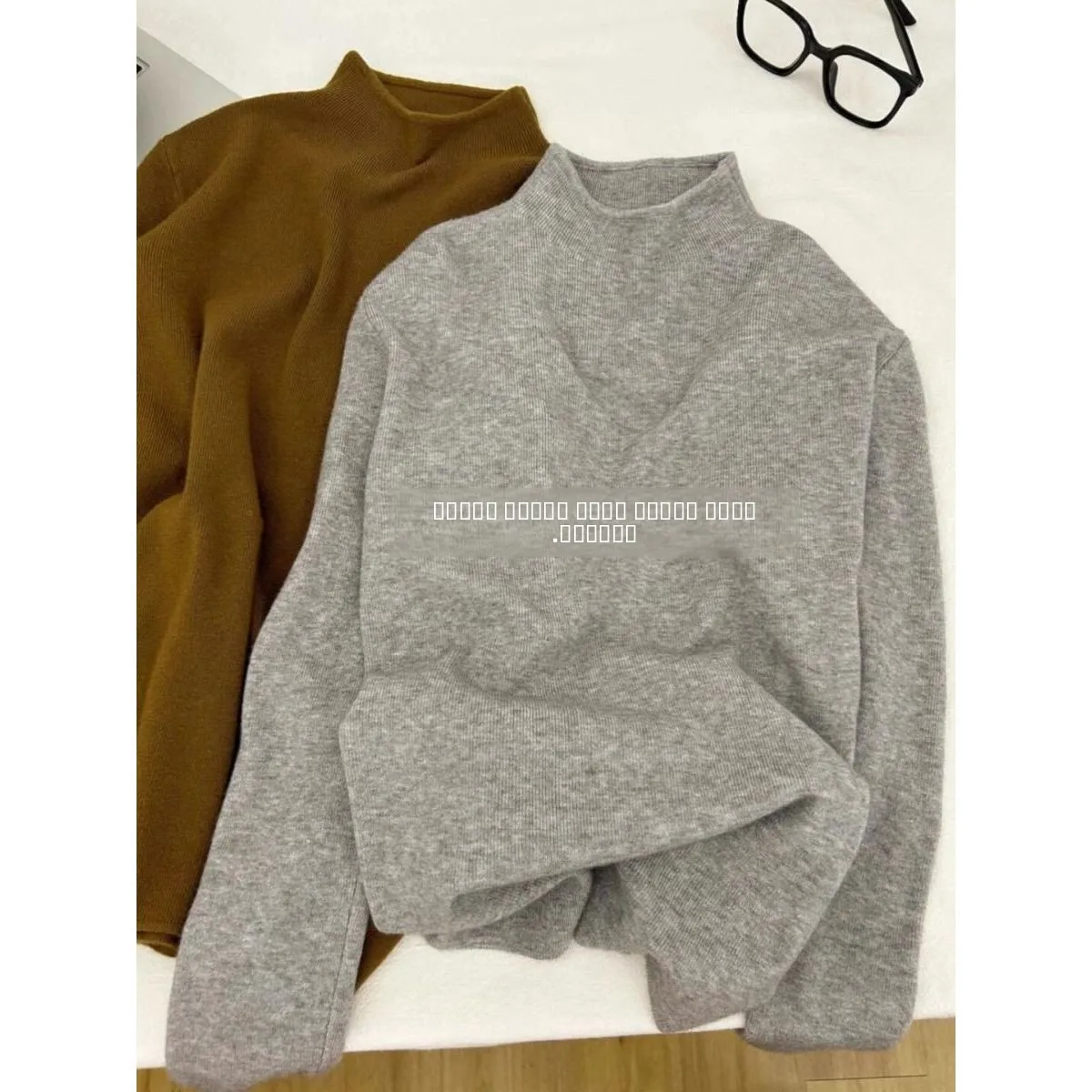 

Elegant Knitted Long Sleeve Women's Sweater Slim Fit High Collar Winter Fashion Top Quality Polyester Spandex Blend Knitwear