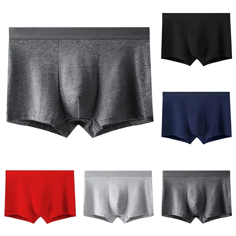 

Breathable Underwear Large Size Boxer Briefs Daily Wear Light Gray Medium Waist Mens Boxers Medium Waist Style