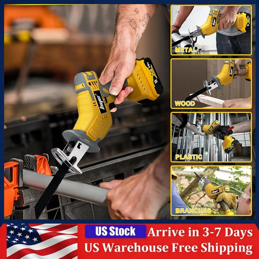 

Мощная сабельная пила с литиевой батареей, портативная бытовая пила, ручной нож для лошадей, электрическая пила для резки, без батареи