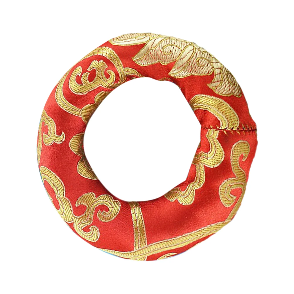 

Buddha Sound Bowl Cushion Nepal Handmade Round Singing Music Mat Cotton for Tibet Bowls Pads