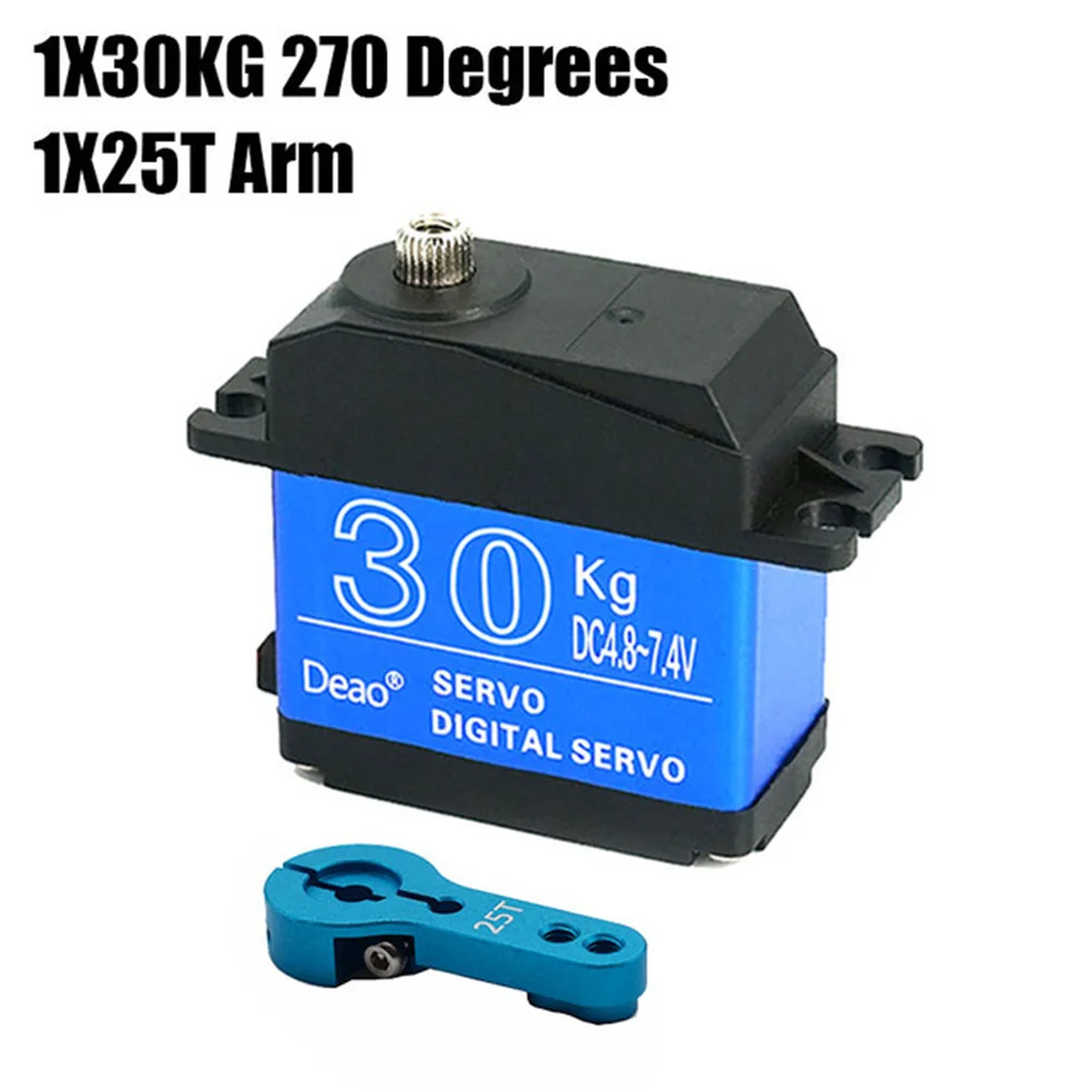 SONGYI Digitales Servo mit hohem Drehmoment, wasserdicht, 20 kg, 25 kg, 30 kg, 35 kg, Servo, 180 Grad, 270 Grad, Metallgetriebe, 25 Zähne, mechanischer RC-LKW-Arm 6