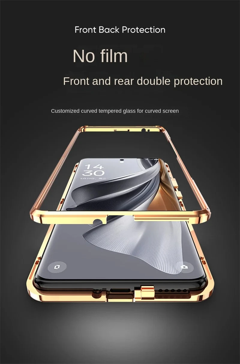 Oppo Reno 10 Pro Plus CPH2521 Case 360 Full Protection Front Glass Case with Back PU Leather Hard Cover for Oppo Reno10 Pro Plus