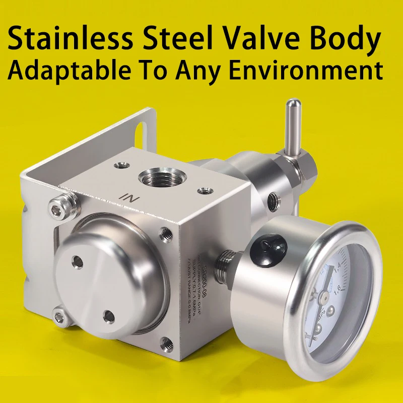 Stainless Steel High Pressure Filter Valve Pressure Regulating Valve SFR200-02/SR400-03 Pressure Resistance 16 kg