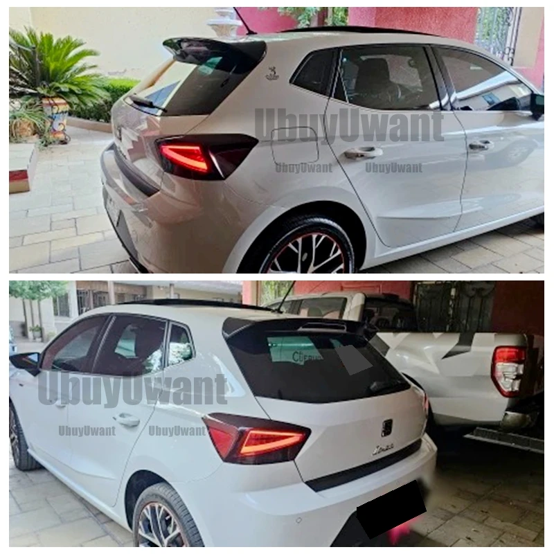 Für Seat Ibiza MK5 F6 Schrägheck 2017-2023 Auto Heckklappen-Dachspoiler-Abdeckung Glänzend Schwarzer Heckflügel Karosserie-Kit Zubehör – Detail 8