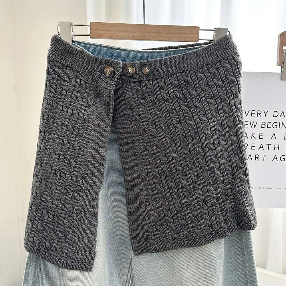 

Новая уличная мини-юбка Y2K Harajuku, трикотажная юбка с высокой талией, занавеска на осень-зиму