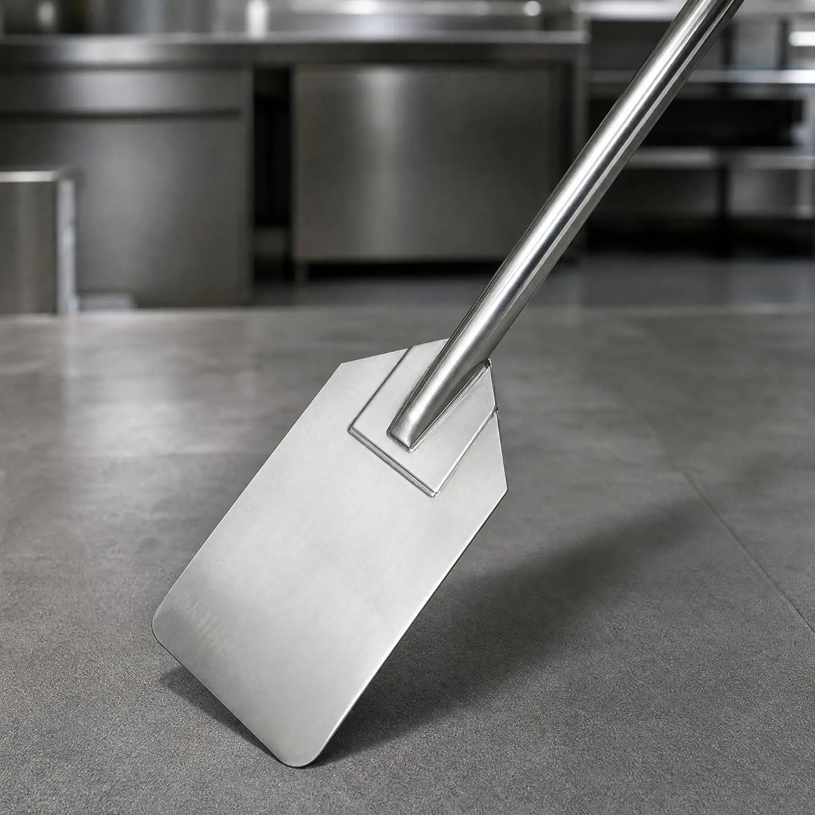 Stainless Steel Cooking Spatula Kitchen Mixing Tool One Piece Reinforced Construction for Food Processing Commercial Canteen Use